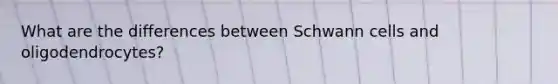 What are the differences between Schwann cells and oligodendrocytes?