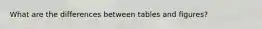 What are the differences between tables and figures?
