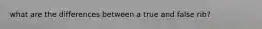 what are the differences between a true and false rib?