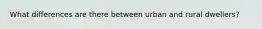What differences are there between urban and rural dwellers?