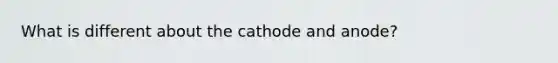 What is different about the cathode and anode?