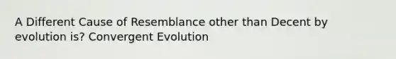 A Different Cause of Resemblance other than Decent by evolution is? Convergent Evolution