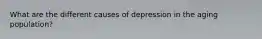 What are the different causes of depression in the aging population?