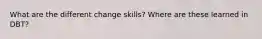 What are the different change skills? Where are these learned in DBT?