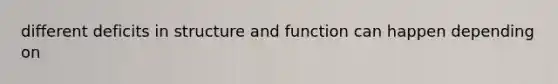 different deficits in structure and function can happen depending on