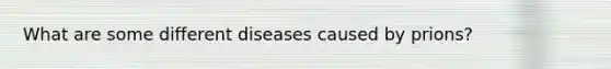 What are some different diseases caused by prions?