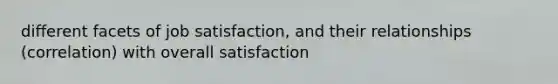 different facets of job satisfaction, and their relationships (correlation) with overall satisfaction