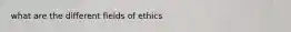 what are the different fields of ethics