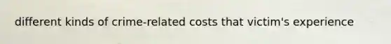 different kinds of crime-related costs that victim's experience