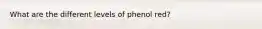 What are the different levels of phenol red?