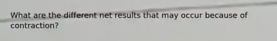 What are the different net results that may occur because of contraction?