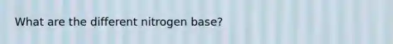 What are the different nitrogen base?