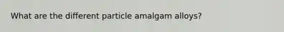 What are the different particle amalgam alloys?