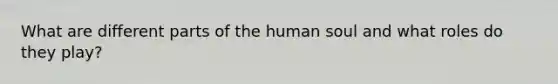 What are different parts of the human soul and what roles do they play?