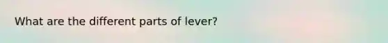 What are the different parts of lever?