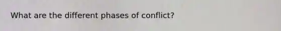 What are the different phases of conflict?