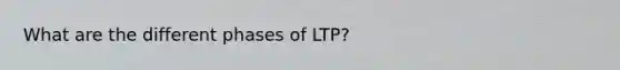 What are the different phases of LTP?