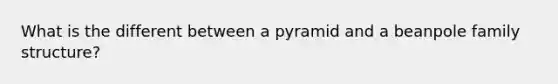 What is the different between a pyramid and a beanpole family structure?