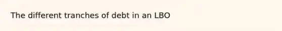 The different tranches of debt in an LBO