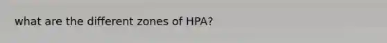 what are the different zones of HPA?