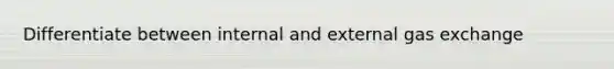 Differentiate between internal and external gas exchange