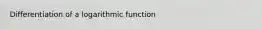 Differentiation of a logarithmic function