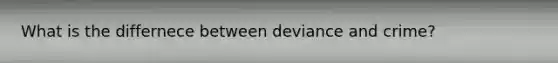 What is the differnece between deviance and crime?