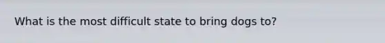 What is the most difficult state to bring dogs to?