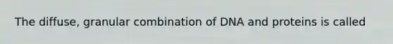The diffuse, granular combination of DNA and proteins is called