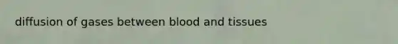 diffusion of gases between blood and tissues