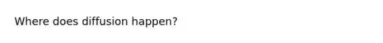 Where does diffusion happen?