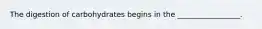 The digestion of carbohydrates begins in the _________________.