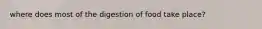 where does most of the digestion of food take place?