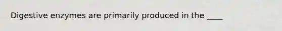 Digestive enzymes are primarily produced in the ____