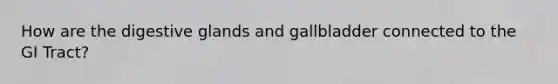 How are the digestive glands and gallbladder connected to the GI Tract?