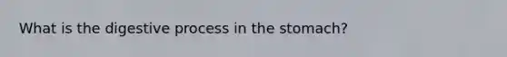 What is the digestive process in the stomach?