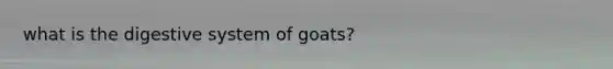 what is the digestive system of goats?