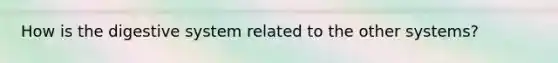 How is the digestive system related to the other systems?
