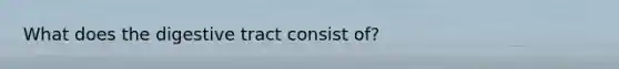 What does the digestive tract consist of?