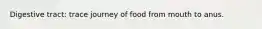 Digestive tract: trace journey of food from mouth to anus.