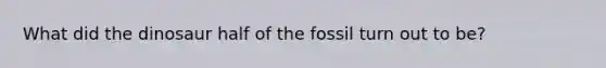 What did the dinosaur half of the fossil turn out to be?