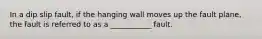 In a dip slip fault, if the hanging wall moves up the fault plane, the fault is referred to as a ___________ fault.