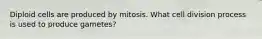 Diploid cells are produced by mitosis. What cell division process is used to produce gametes?