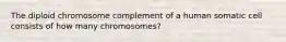 The diploid chromosome complement of a human somatic cell consists of how many chromosomes?