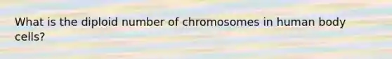 What is the diploid number of chromosomes in human body cells?