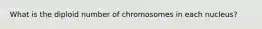 What is the diploid number of chromosomes in each nucleus?