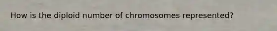 How is the diploid number of chromosomes represented?