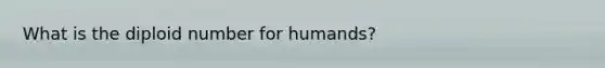 What is the diploid number for humands?