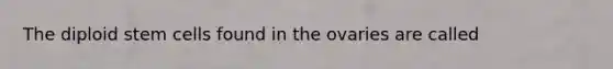 The diploid stem cells found in the ovaries are called