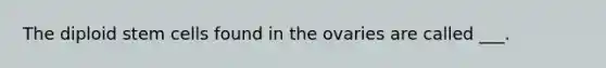 The diploid stem cells found in the ovaries are called ___.